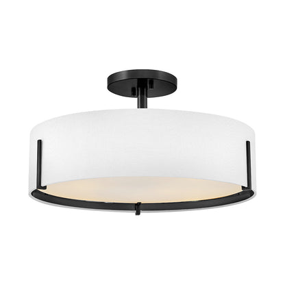 Halle Semi Flush Mount Ceiling Light in Black (4-Light).