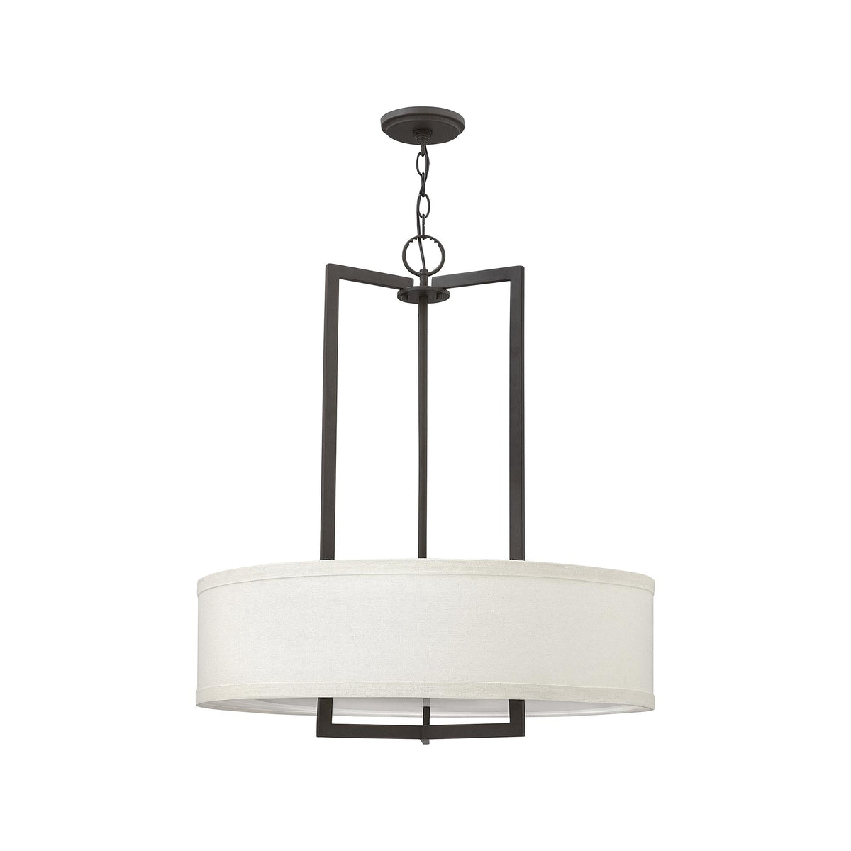 Hampton Drum Pendant Light in Buckeye Bronze (Medium).