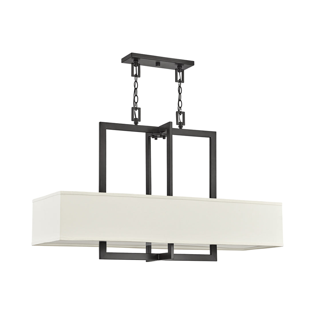 Hampton Linear Pendant Light in Buckeye Bronze.