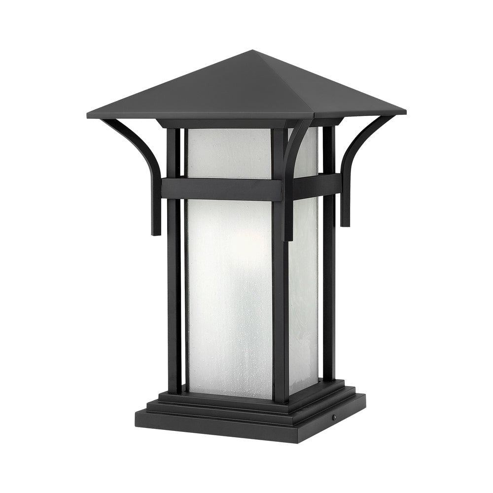 Harbor Outdoor Pier Mount Light in Satin Black.