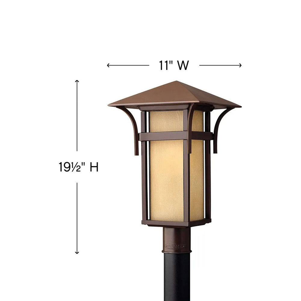 Harbor Outdoor Post Light - line drawing.