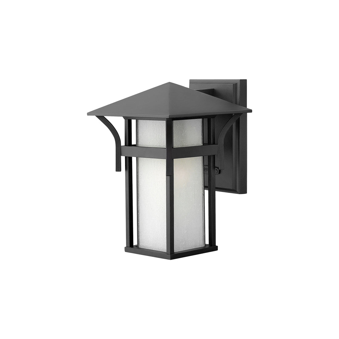 Harbor Outdoor Wall Light in Satin Black (10.5-Inch).