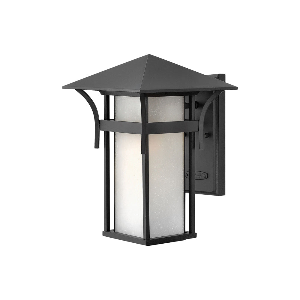 Harbor Outdoor Wall Light in Satin Black (13.5-Inch).