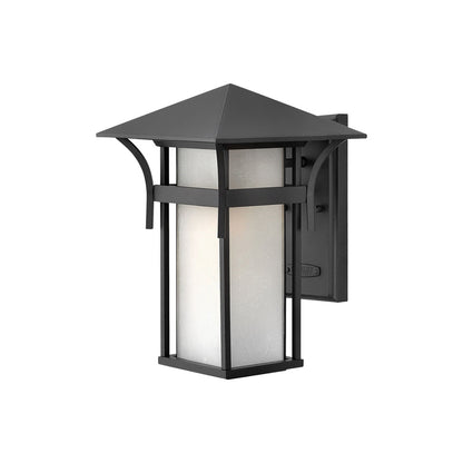 Harbor Outdoor Wall Light in Satin Black (13.5-Inch).