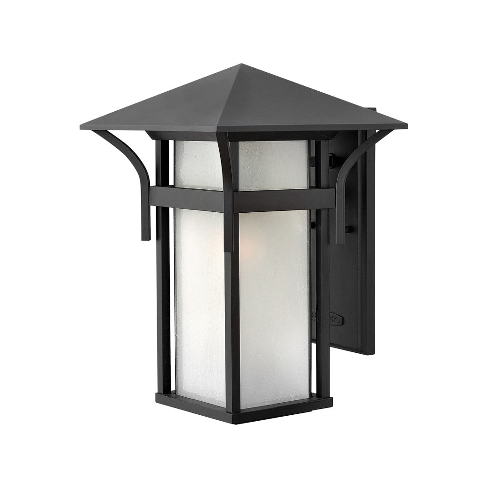 Harbor Outdoor Wall Light in Satin Black (16.25-Inch).