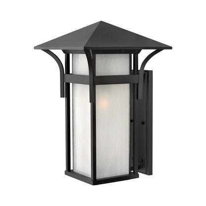 Harbor Outdoor Wall Light in Satin Black (20.5-Inch).
