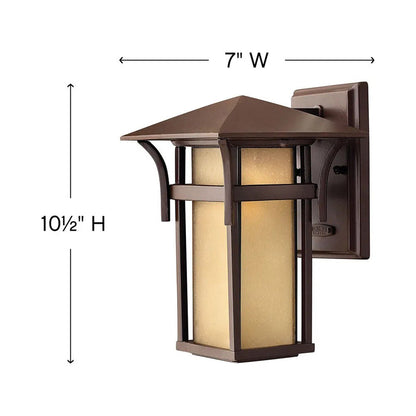 Harbor Outdoor Wall Light - line drawing.