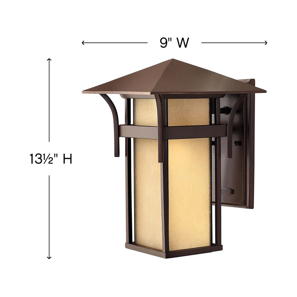 Harbor Outdoor Wall Light - line drawing.