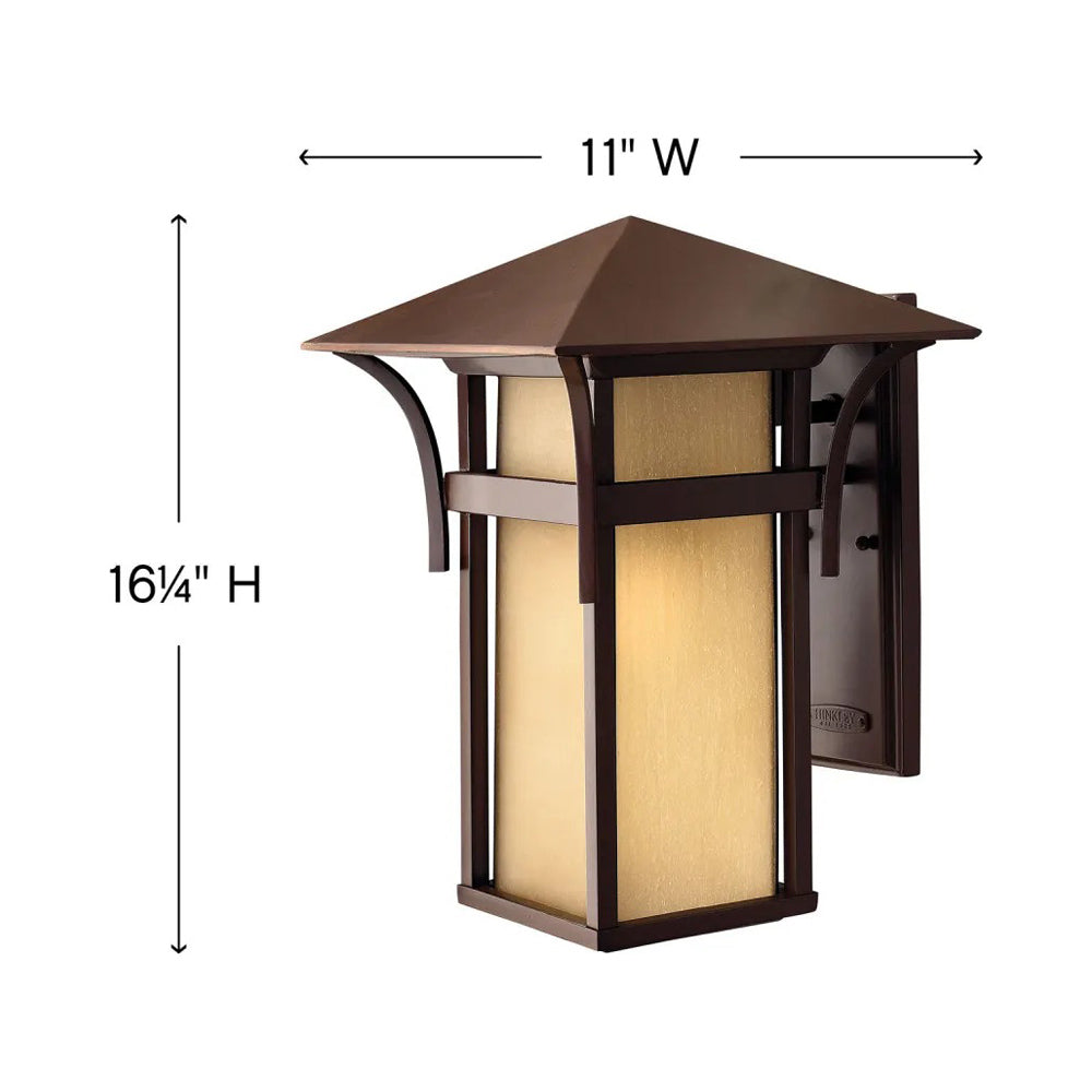 Harbor Outdoor Wall Light - line drawing.