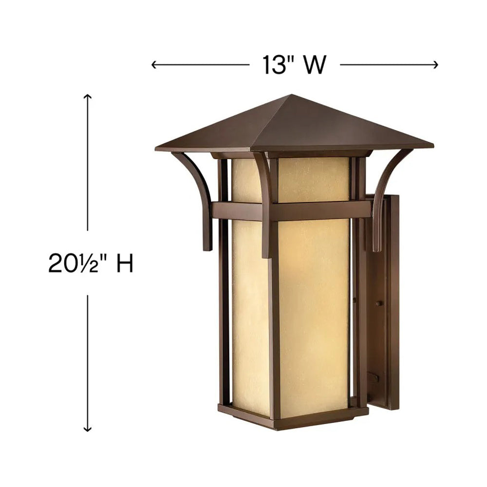 Harbor Outdoor Wall Light - line drawing.