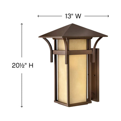 Harbor Outdoor Wall Light - line drawing.