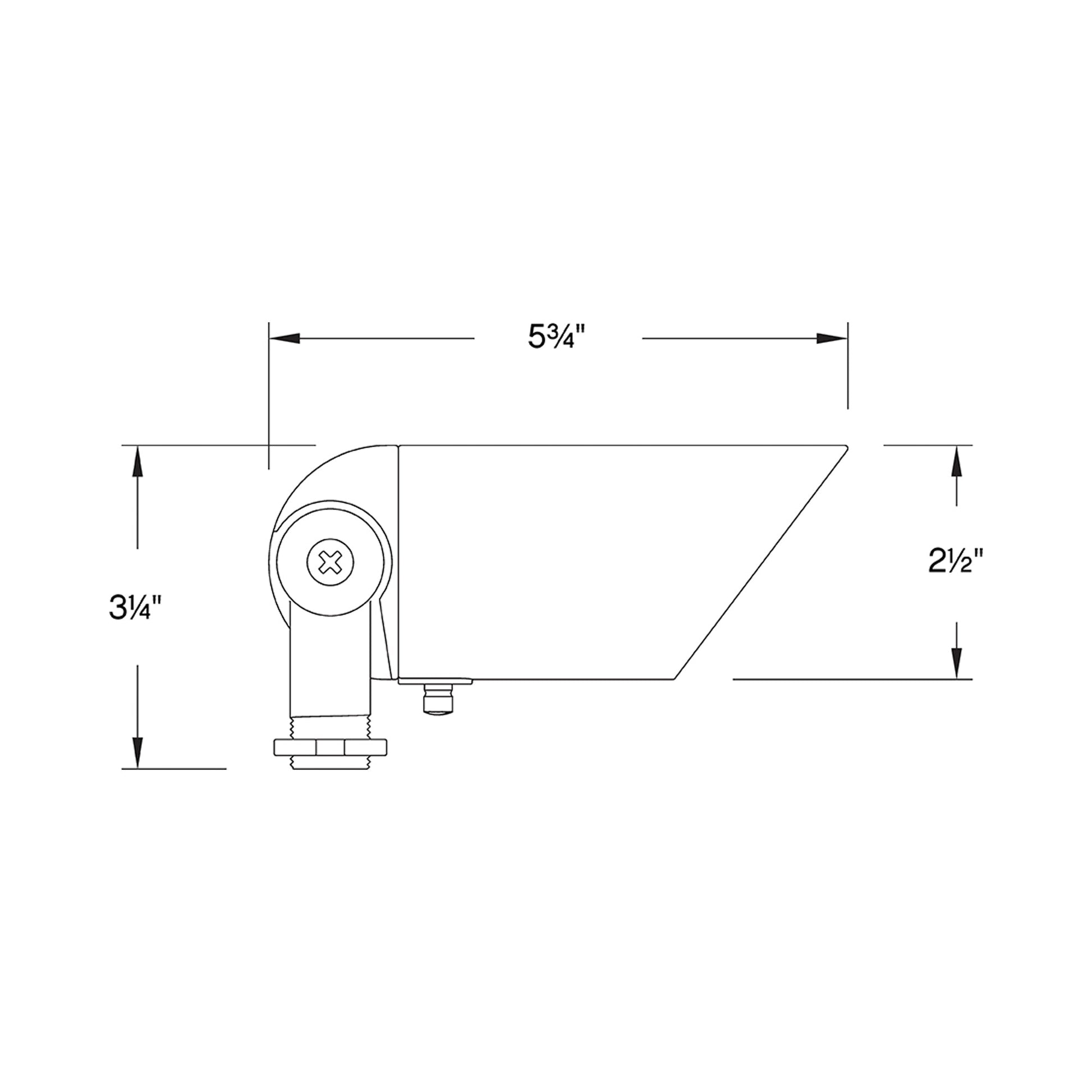 Hardy Island 4W MR16 LED Spot Light - line drawing.