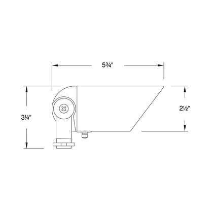 Hardy Island 4W MR16 LED Spot Light - line drawing.