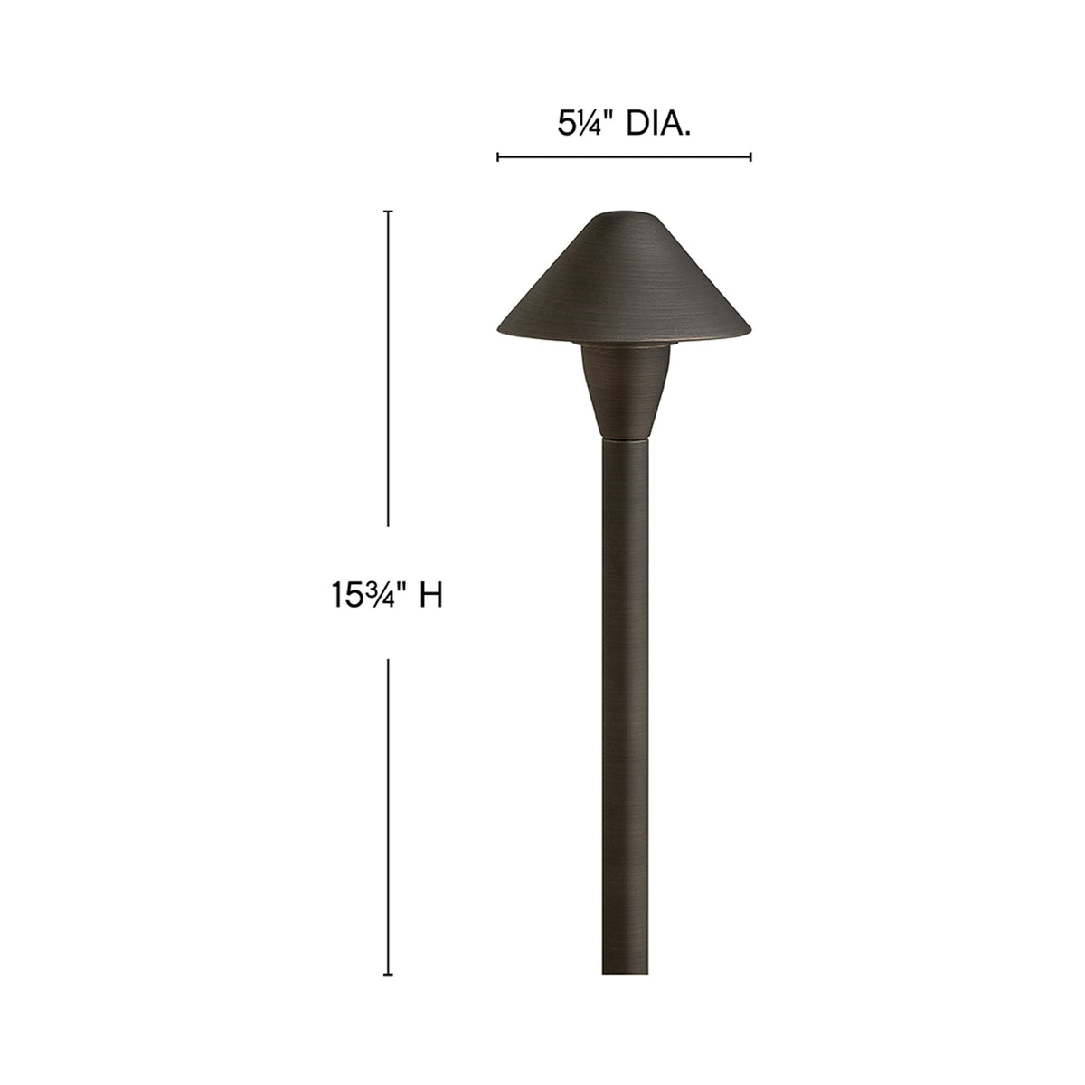 Hardy Island Classic LED Path Light - line drawing.