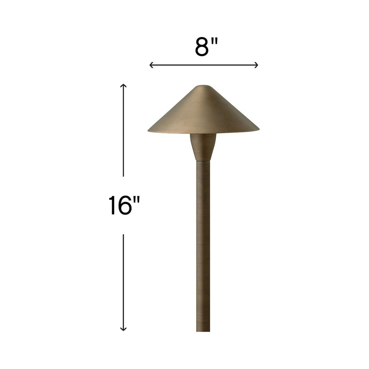 Hardy Island Classic LED Path Light - line drawing.