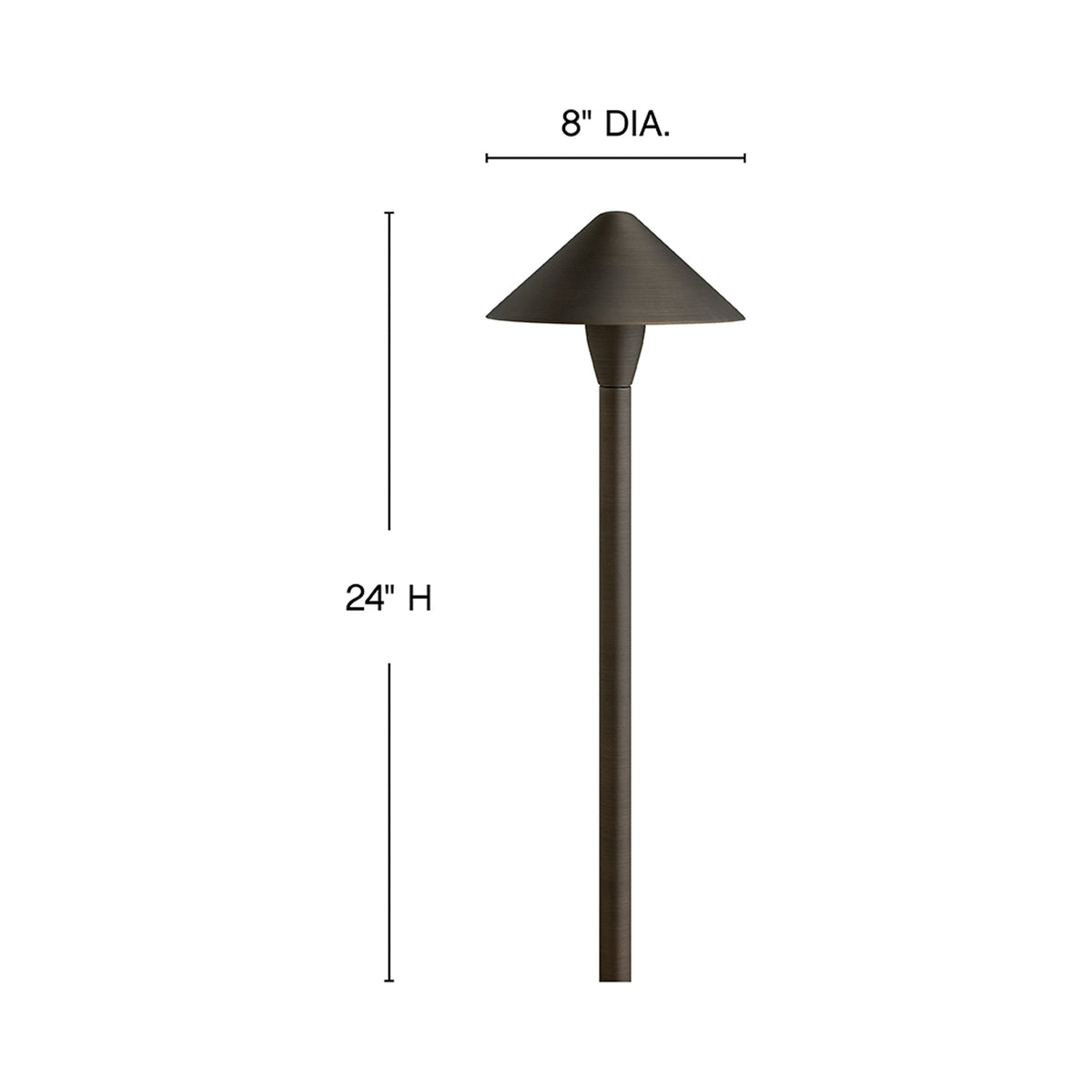 Hardy Island Classic LED Path Light - line drawing.