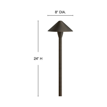 Hardy Island Classic LED Path Light - line drawing.
