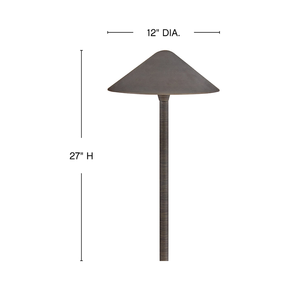 Hardy Island Classic LED Path Light - line drawing.