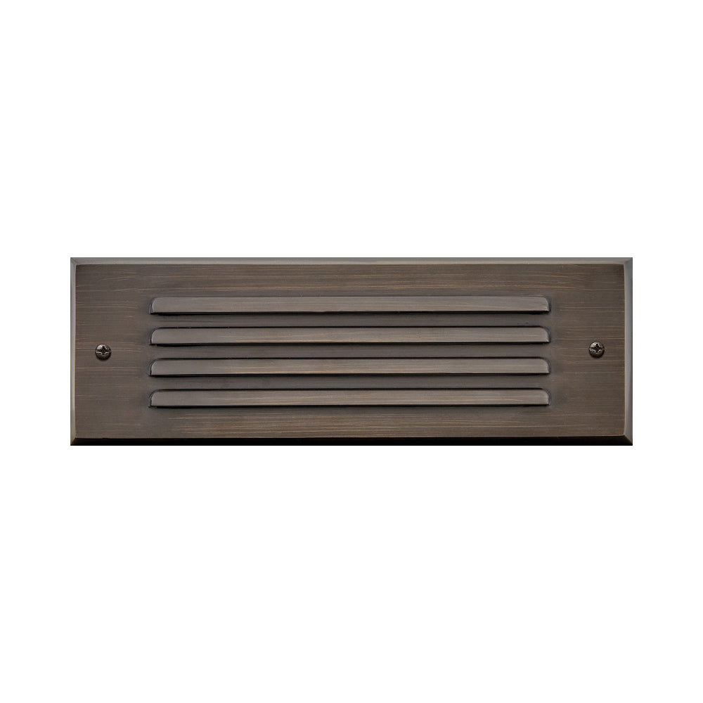 Hardy Island Outdoor LED Louvered Step Light in Matte Bronze.