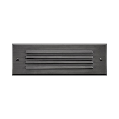 Hardy Island Outdoor LED Louvered Step Light in Satin Black.