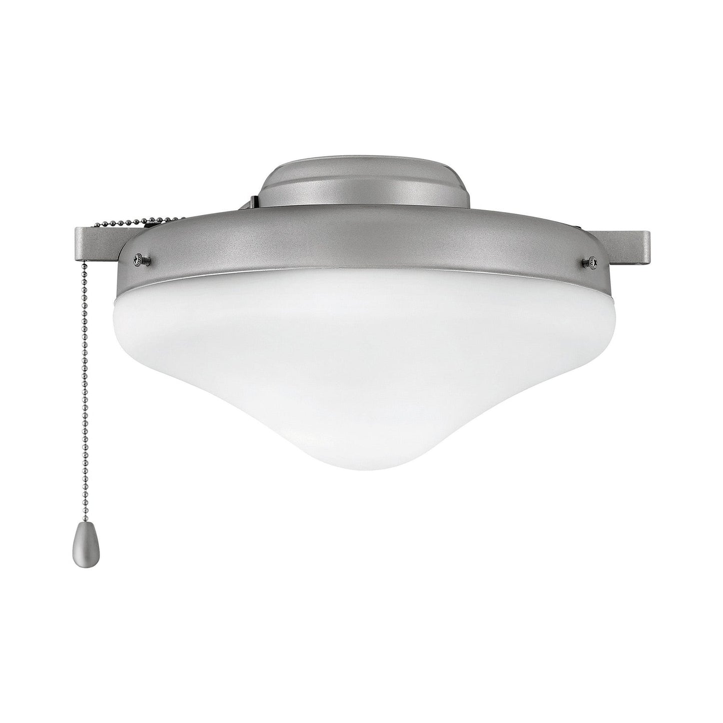 Heirloom Glass Light Kit in Brushed Nickel.