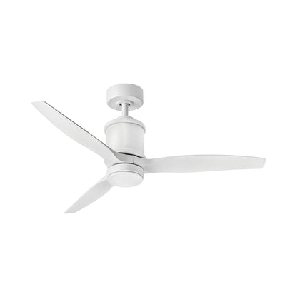 Hover Outdoor LED Ceiling Fan in Matte White/Matte White (52-Inch).