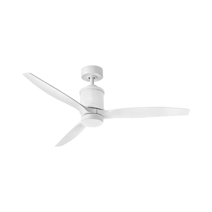 Hover Outdoor LED Ceiling Fan in Matte White/Matte White (60-Inch).