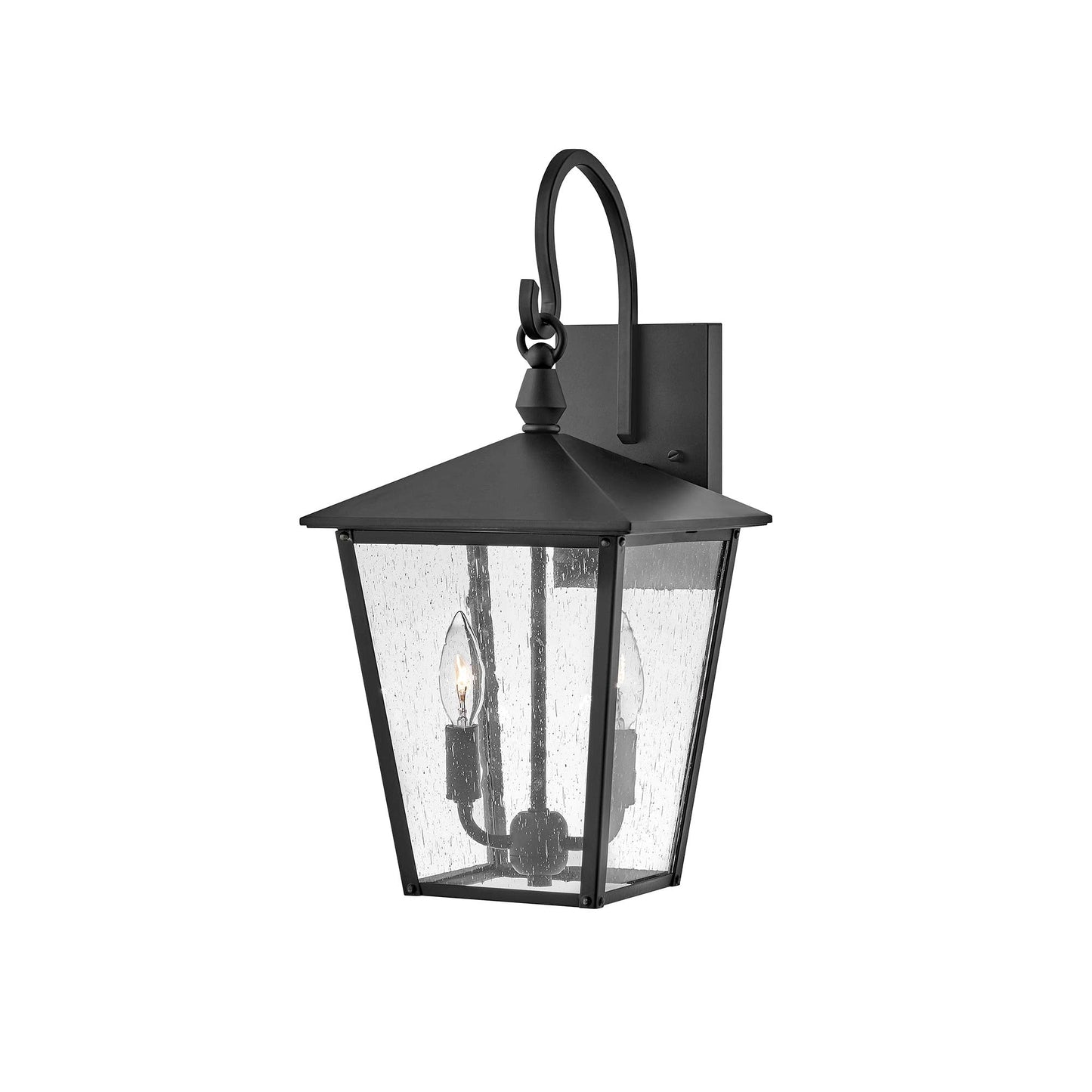 Huntersfield Outdoor Wall Light in Black (18.75-Inch).