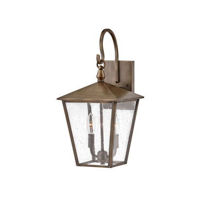 Huntersfield Outdoor Wall Light in Burnished Bronze (18.75-Inch).
