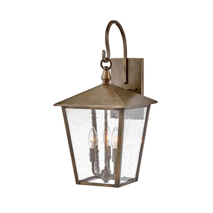 Huntersfield Outdoor Wall Light in Burnished Bronze (23-Inch).