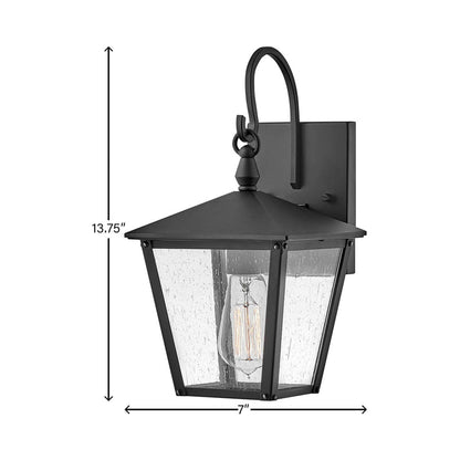 Huntersfield Outdoor Wall Light - line drawing.