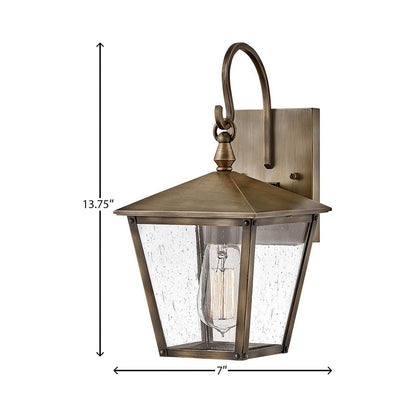 Huntersfield Outdoor Wall Light - line drawing.