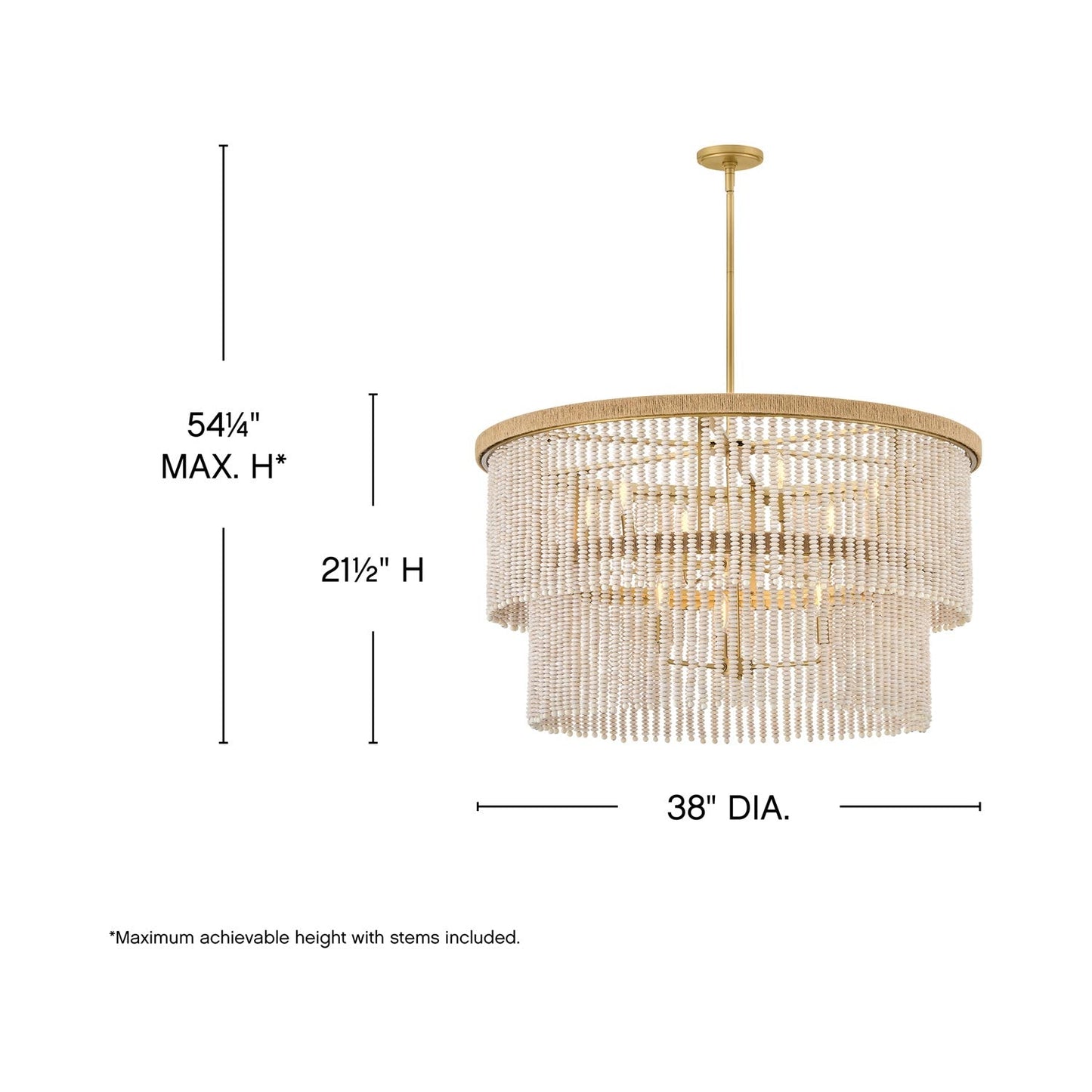 Indra Chandelier - line drawing.