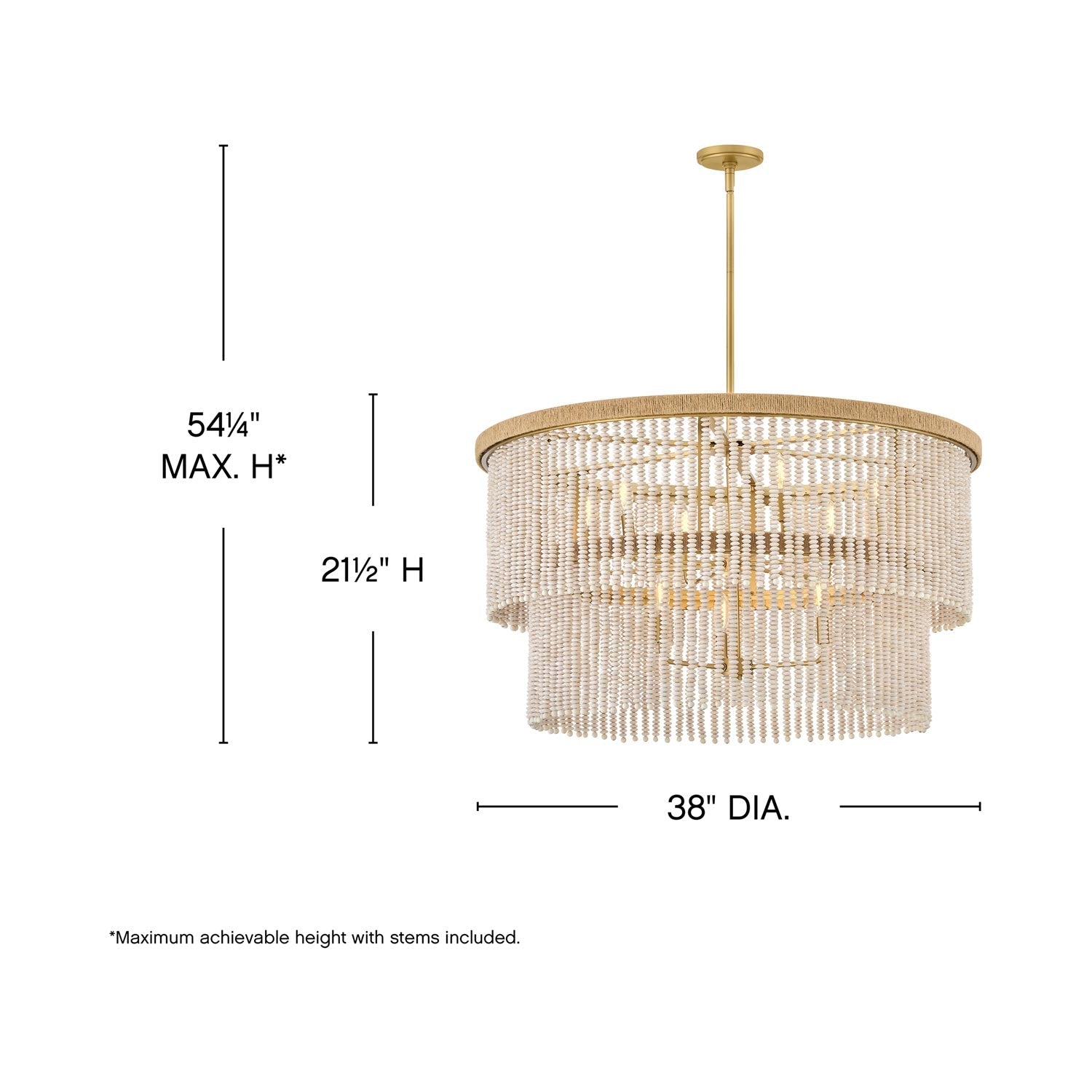Indra Chandelier - line drawing.