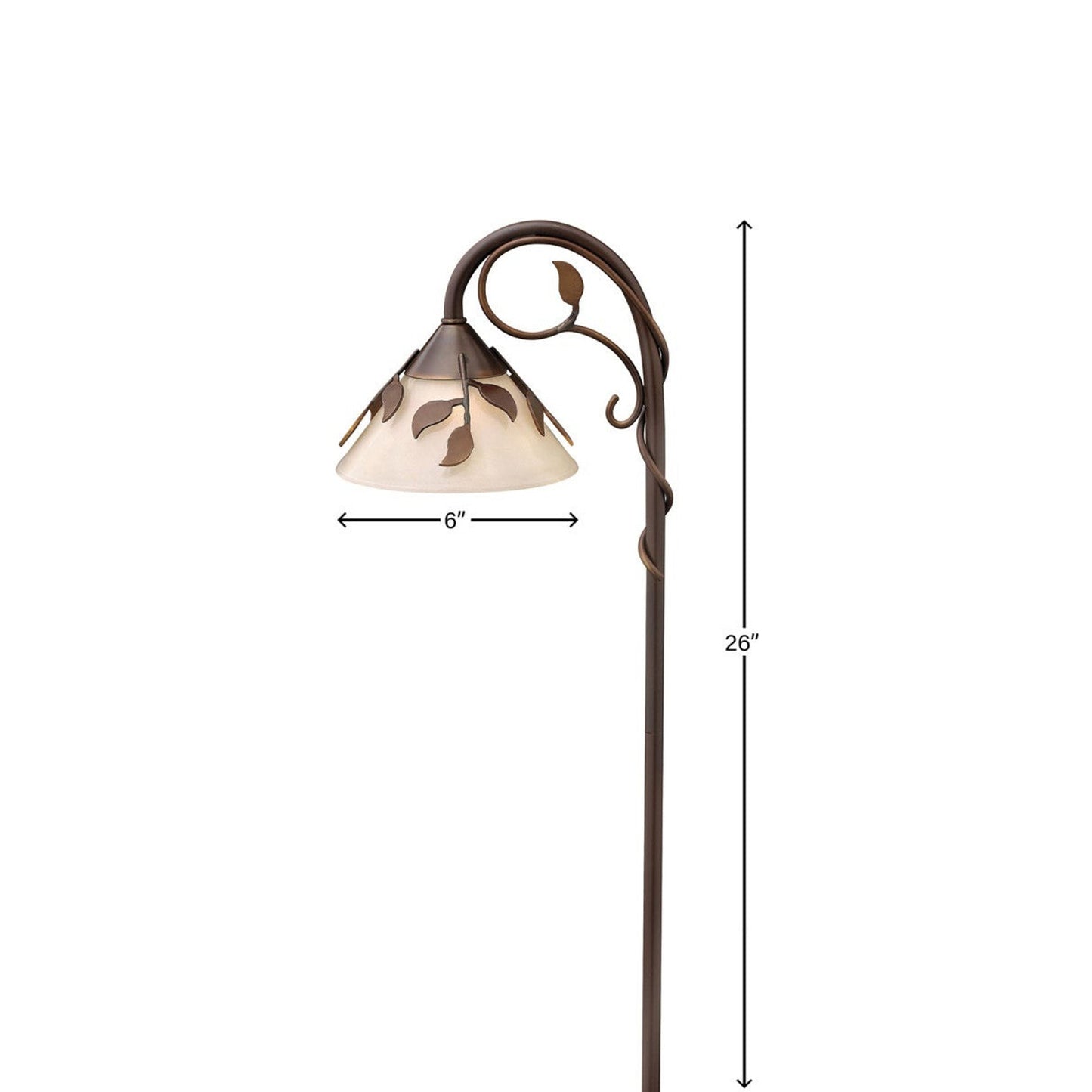 Ivy Outdoor Path Light - line drawing.