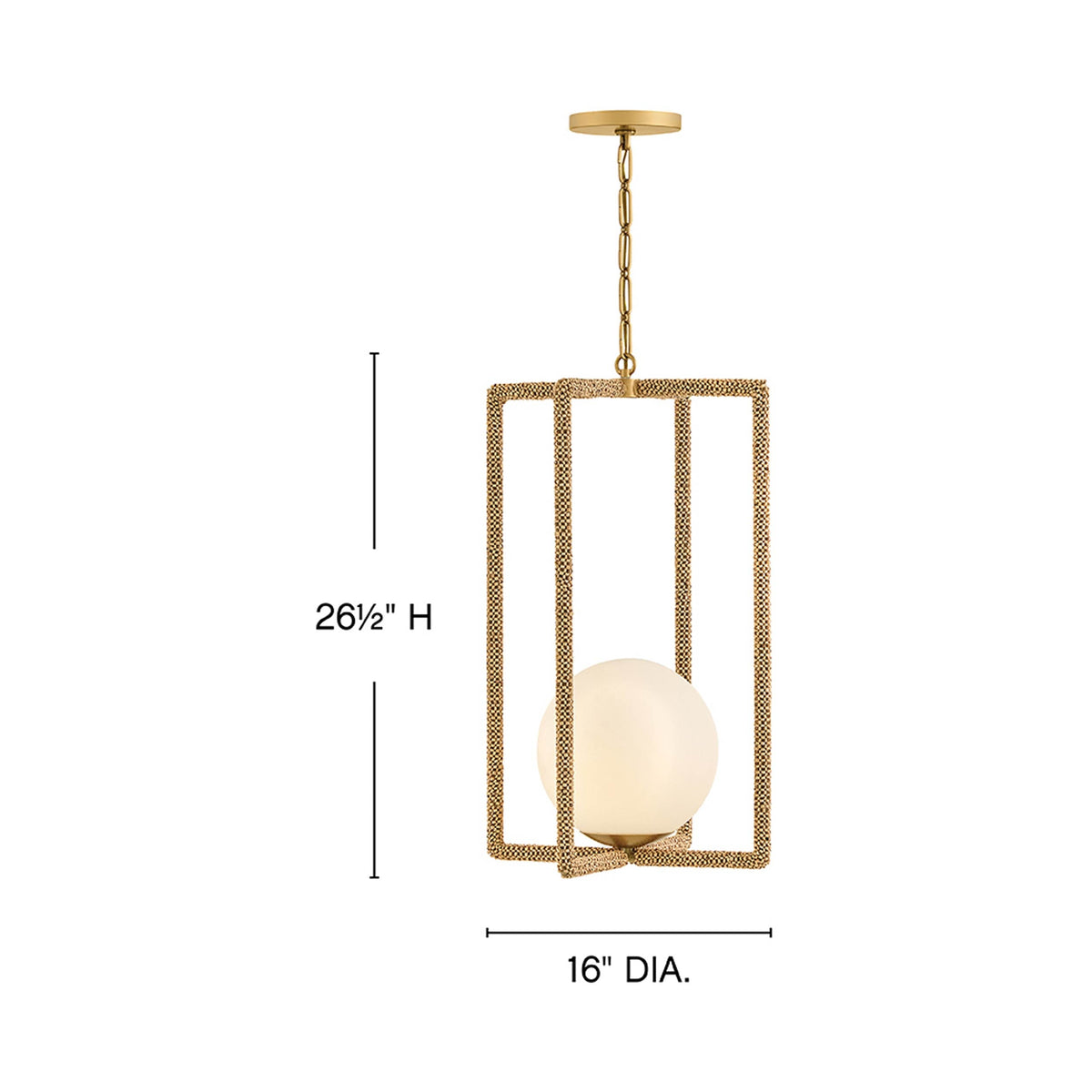 Keona Pendant Light - line drawing.