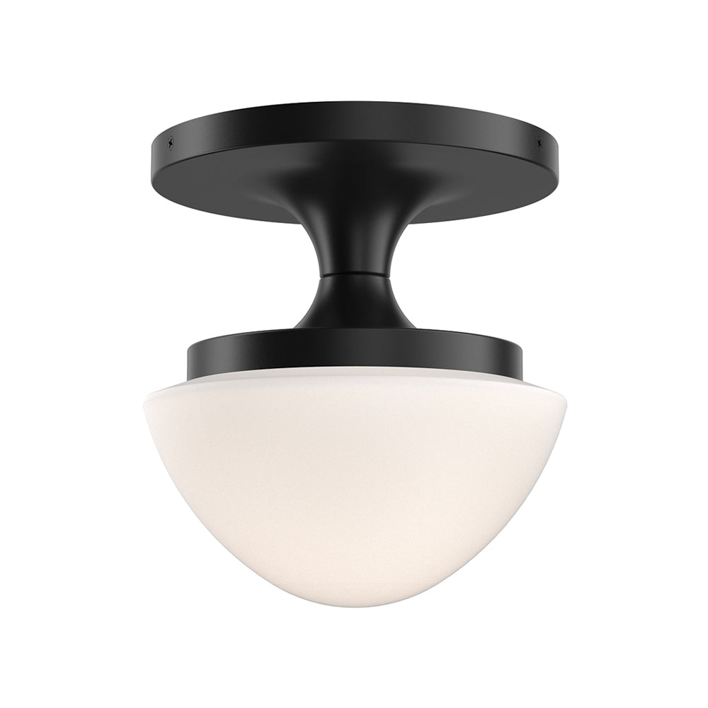 Knox Semi Flush Mount Ceiling Light in Black (8-Inch).