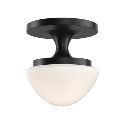 Knox Semi Flush Mount Ceiling Light in Black (8-Inch).