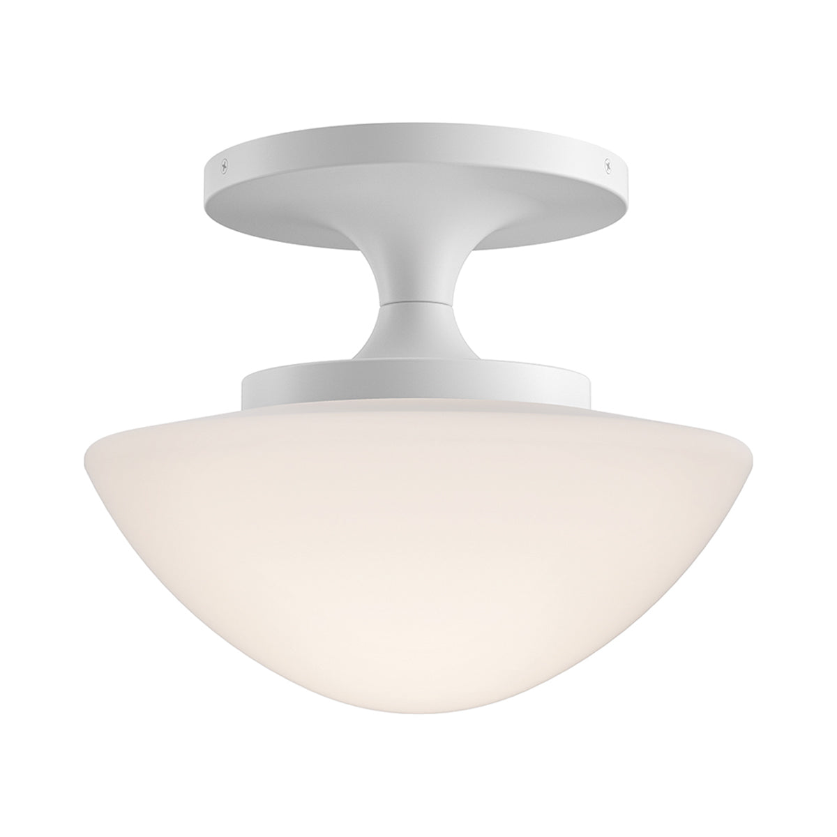 Knox Semi Flush Mount Ceiling Light in Chalk White (12-Inch).