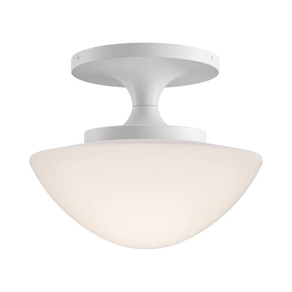 Knox Semi Flush Mount Ceiling Light in Chalk White (12-Inch).
