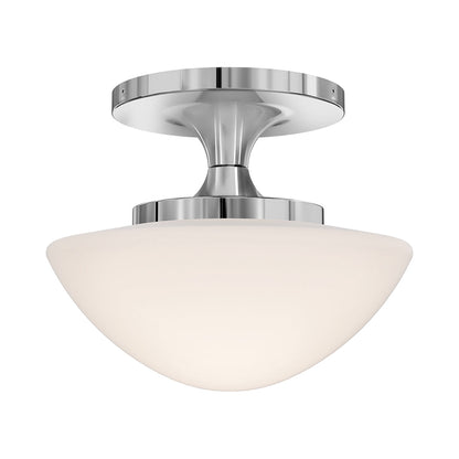 Knox Semi Flush Mount Ceiling Light in Chrome (12-Inch).