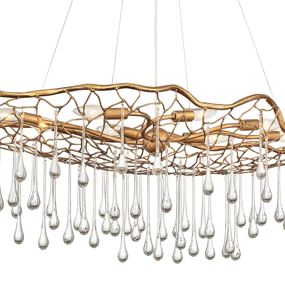 Laguna Linear Chandelier in Detail.