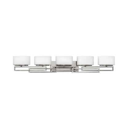 Lanza Bath Vanity Light in Antique Nickel (5-Light).