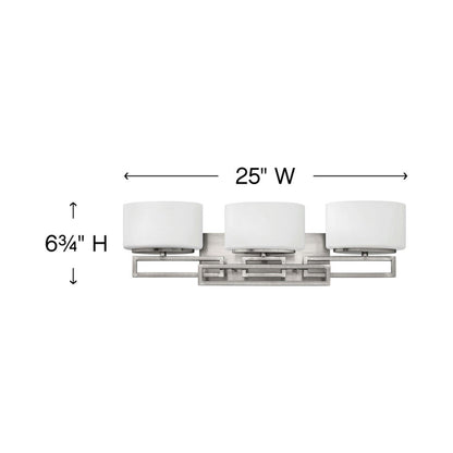 Lanza Bath Vanity Light - line drawing.