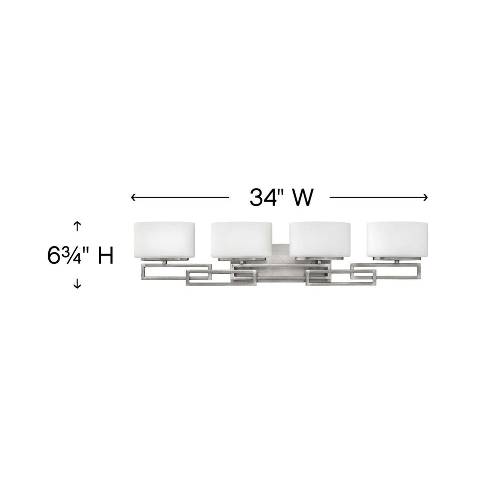 Lanza Bath Vanity Light - line drawing.