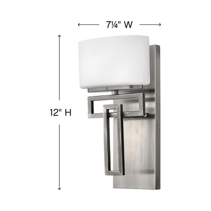 Lanza Bath Wall Light - line drawing.