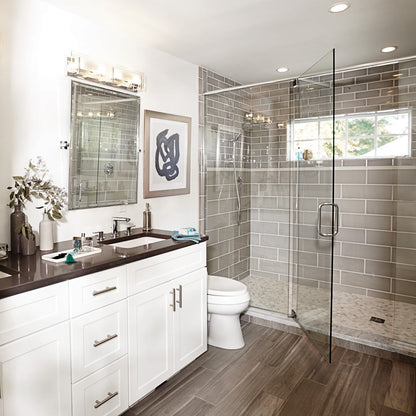 Latitude Bath Vanity Light in bathroom.