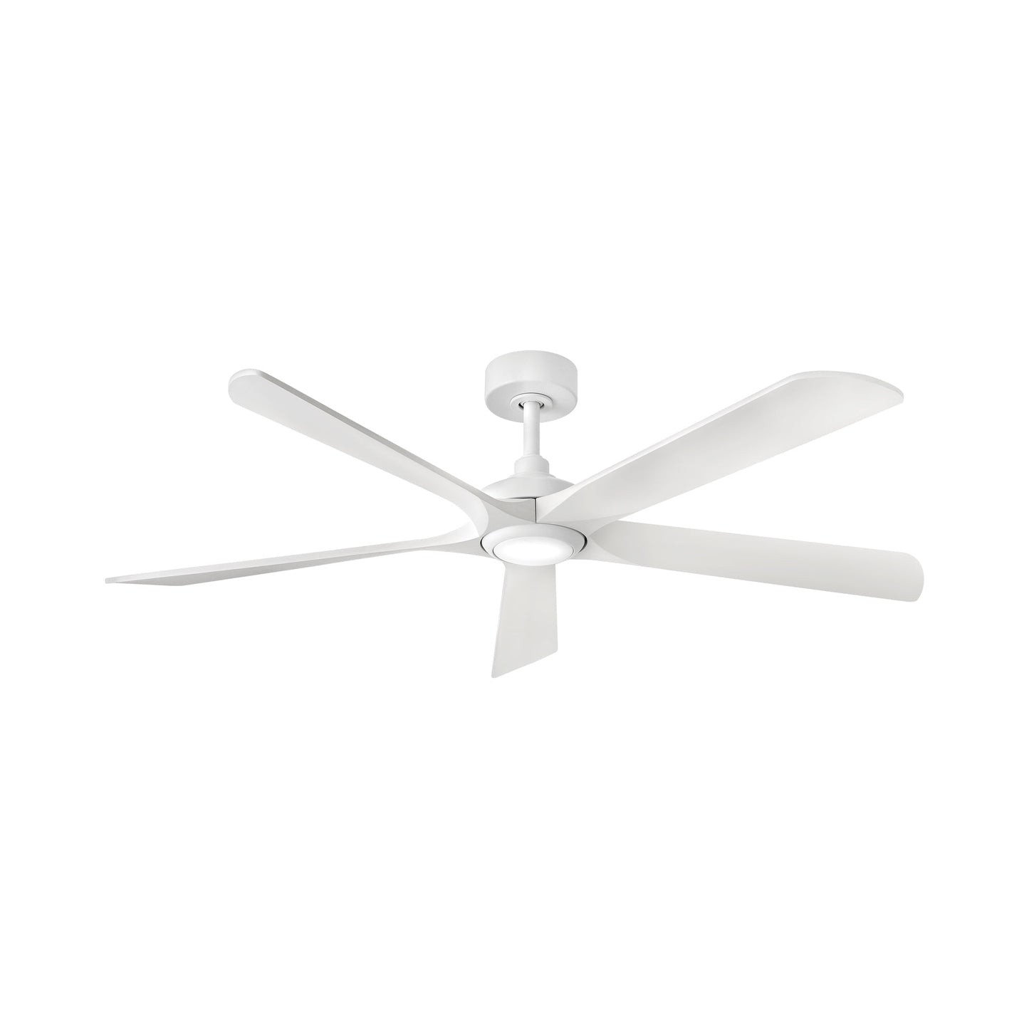 Layton LED Smart Ceiling Fan in Matte White.