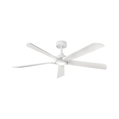 Layton LED Smart Ceiling Fan in Matte White.