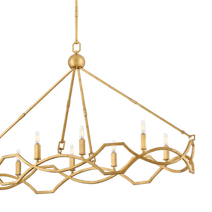 Leona Linear Chandelier in Detail.